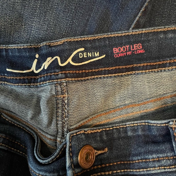 INC International Concepts Boot Leg Curvy Fit Long Jeans - Picture 4 of 5